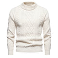 Men's Solid Color Round Neck Sweater Shirt