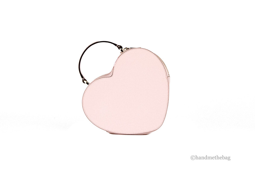 Kate Spade Love Shack Chalk Pink Saffiano Leather Top Handle Heart Crossbody Handbag