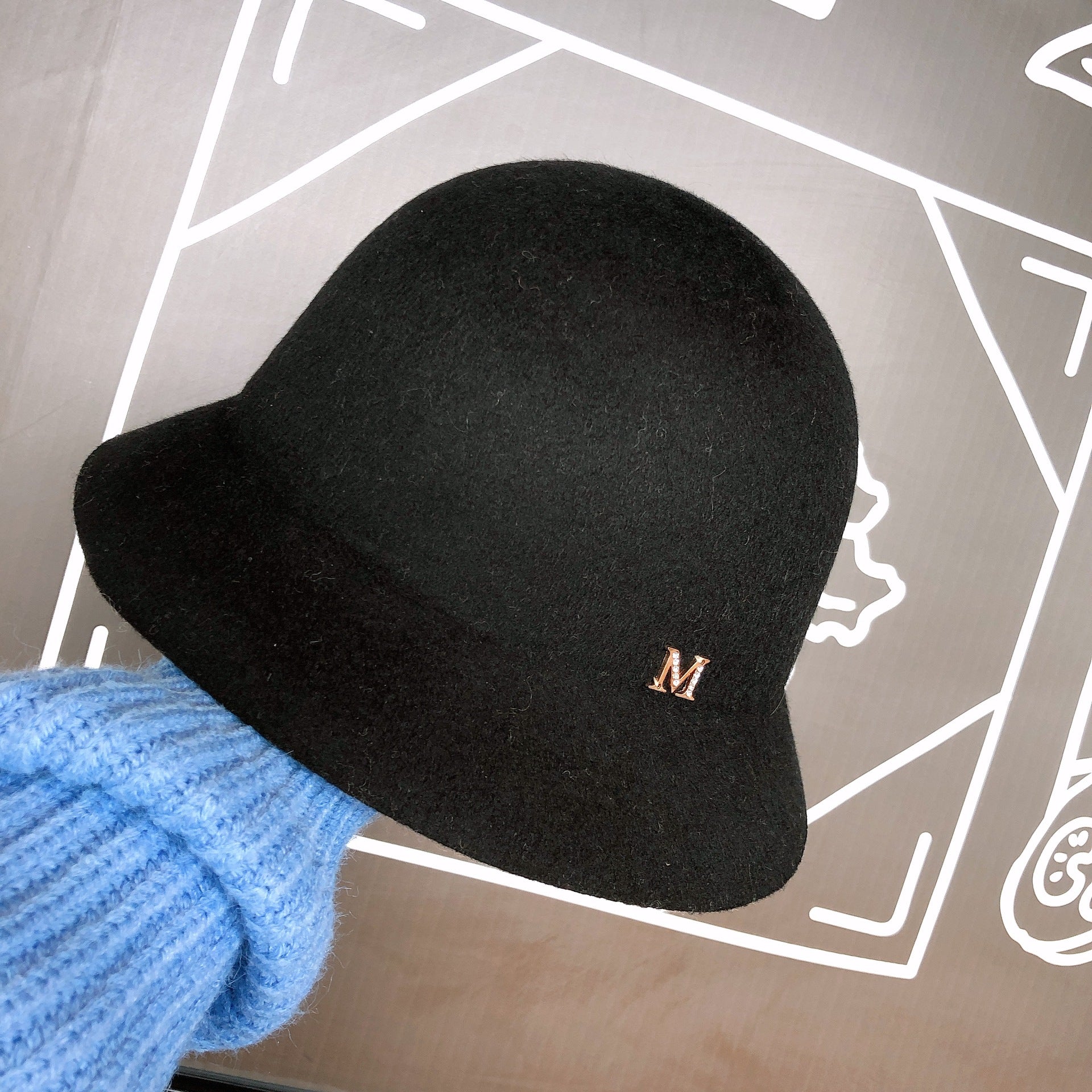 M-Style Wool Felt Bucket Hat - Retro Japanese Fashion