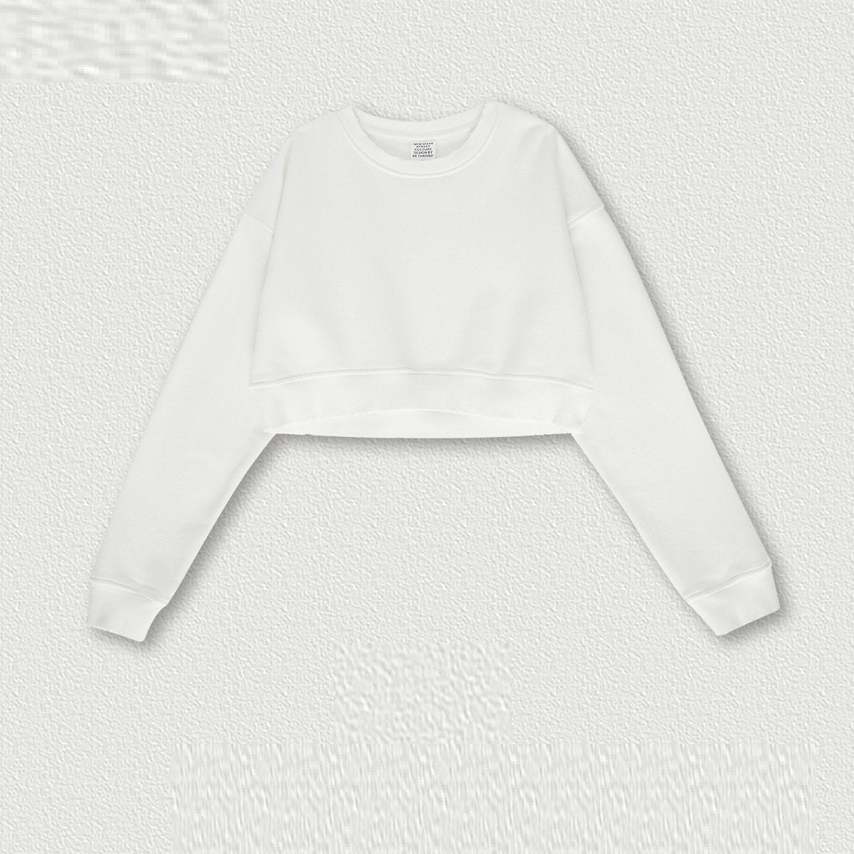 Frayed Round Neck Sweater in Washed Finish