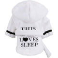 Stock Show Pet Pajama with Hood Thickened Luxury Soft Cotton Hooded Bathrobe Quick Drying and Super Absorbent Dog Bath Towel Soft Pet Nightwear for Puppy Small Dogs Cats White M