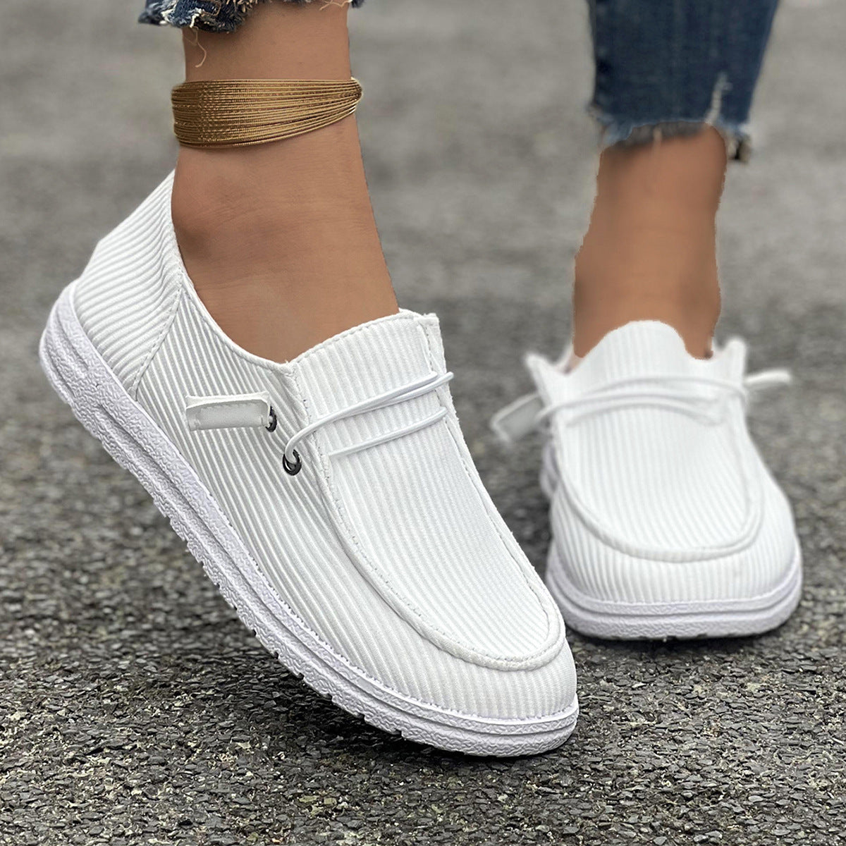 Lux Non-Slip Canvas Slip-On Sneakers for Women
