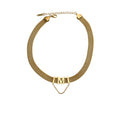 Women's Retro Geometric Stainless Steel M Necklace