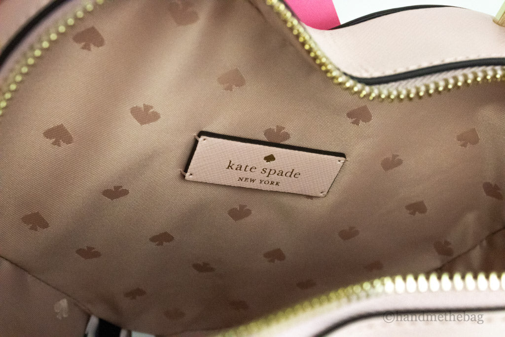 Kate Spade Love Shack Chalk Pink Saffiano Leather Top Handle Heart Crossbody Handbag