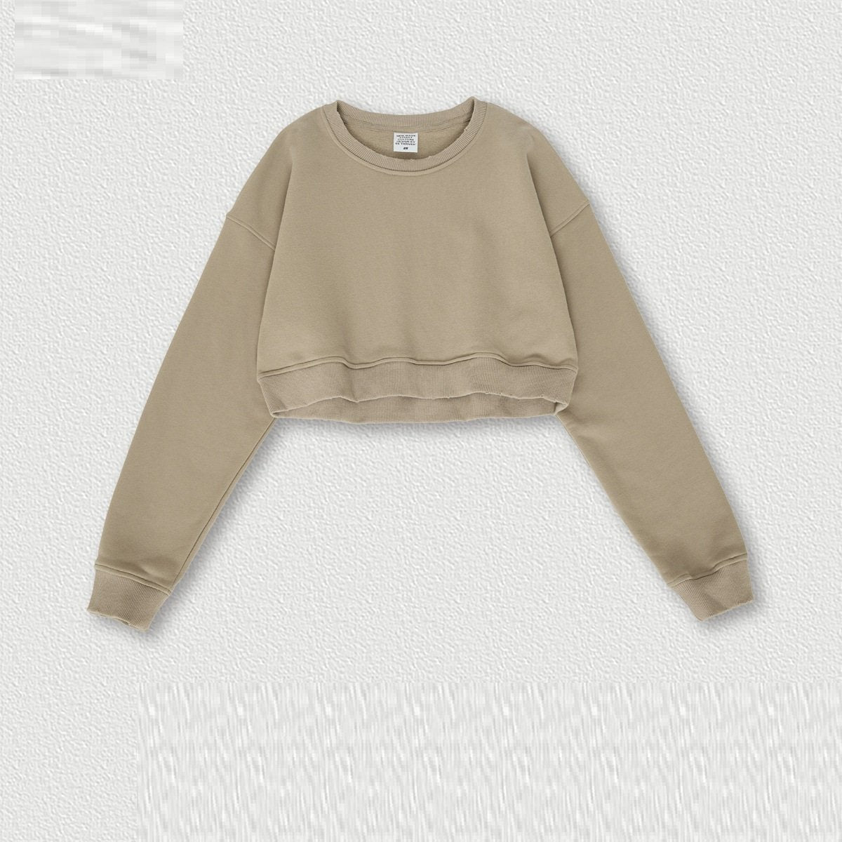Frayed Round Neck Sweater in Washed Finish