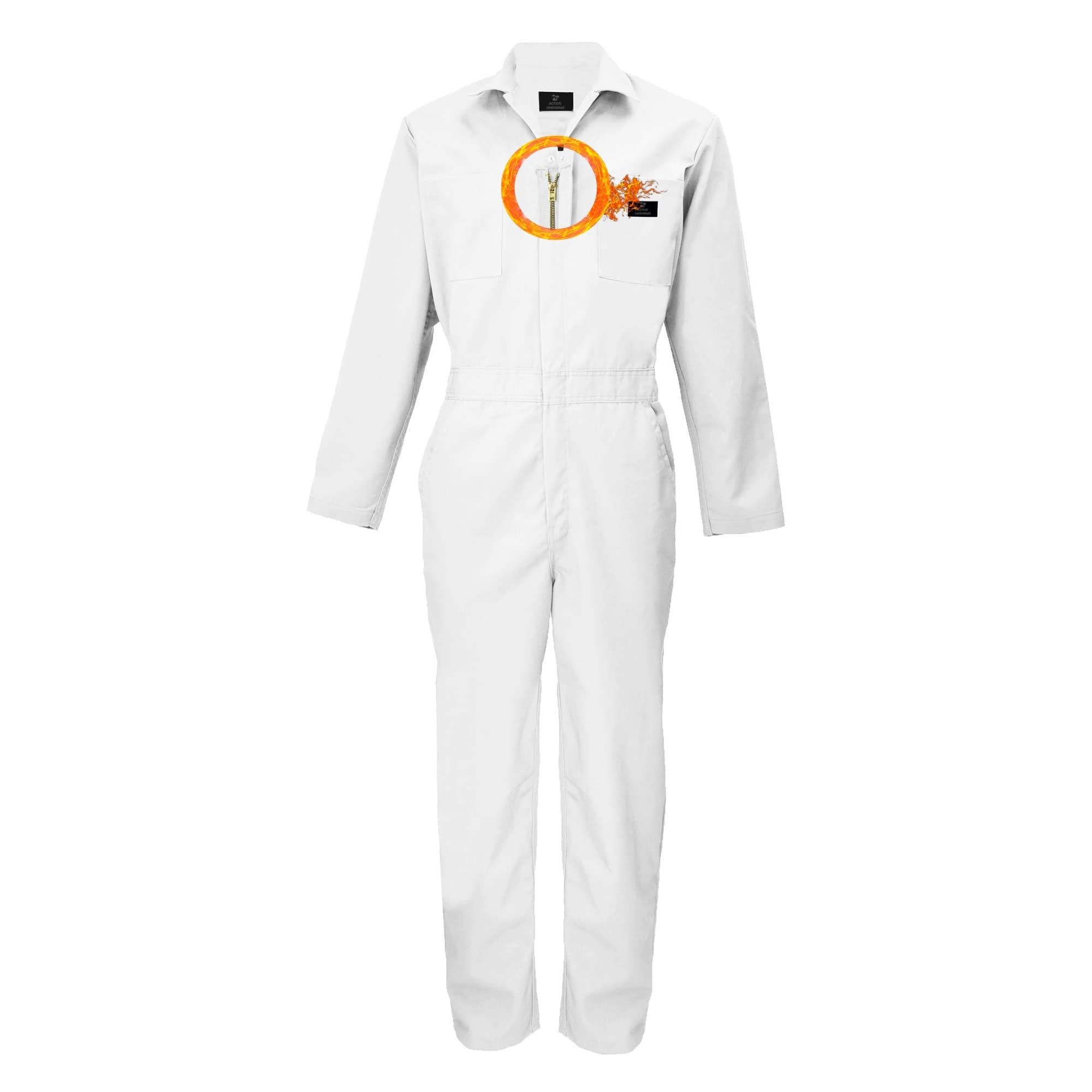 M&M SCRUBS Overall Workwear Men Long Sleeve Coveralls (M White)