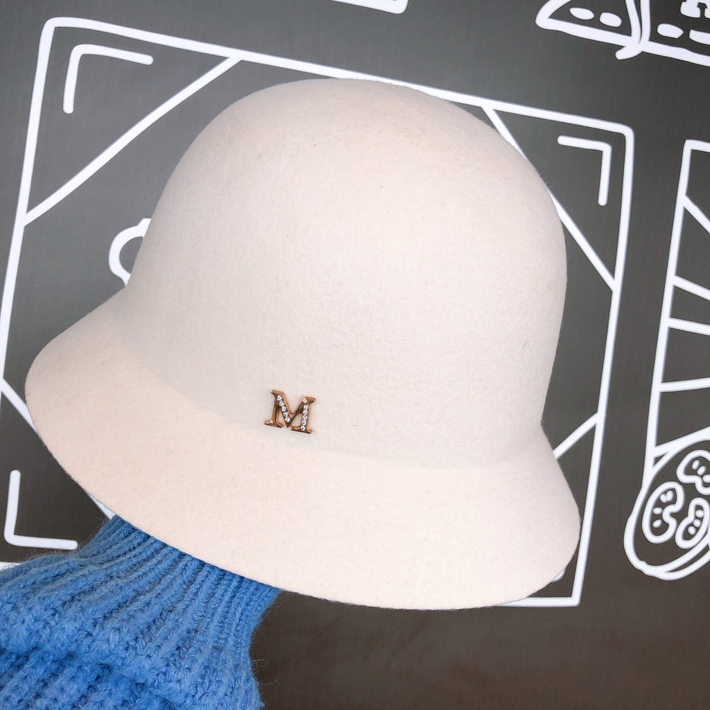 M-Style Wool Felt Bucket Hat - Retro Japanese Fashion