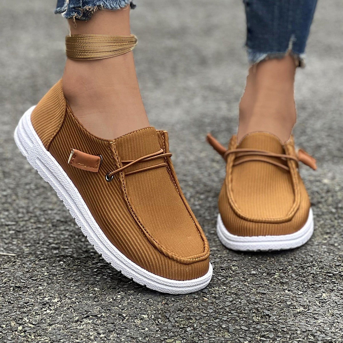 Lux Non-Slip Canvas Slip-On Sneakers for Women