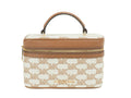 Michael Kors Jet Set Medium Luggage Jacquard Canvas Zip Trunk Crossbody Handbag