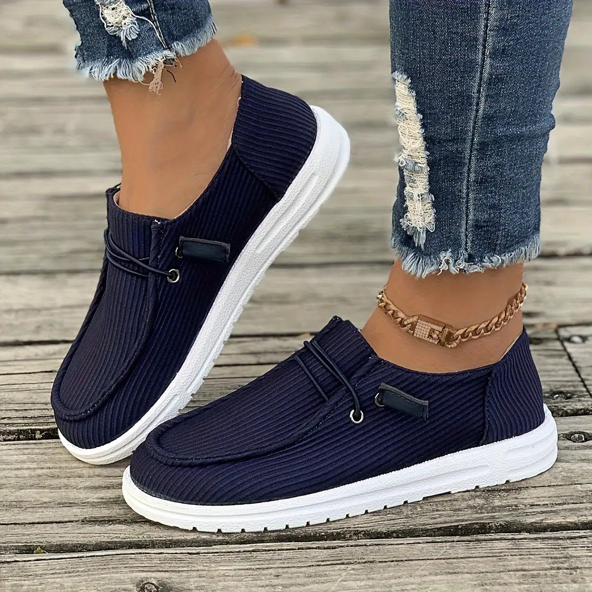 Lux Non-Slip Canvas Slip-On Sneakers for Women