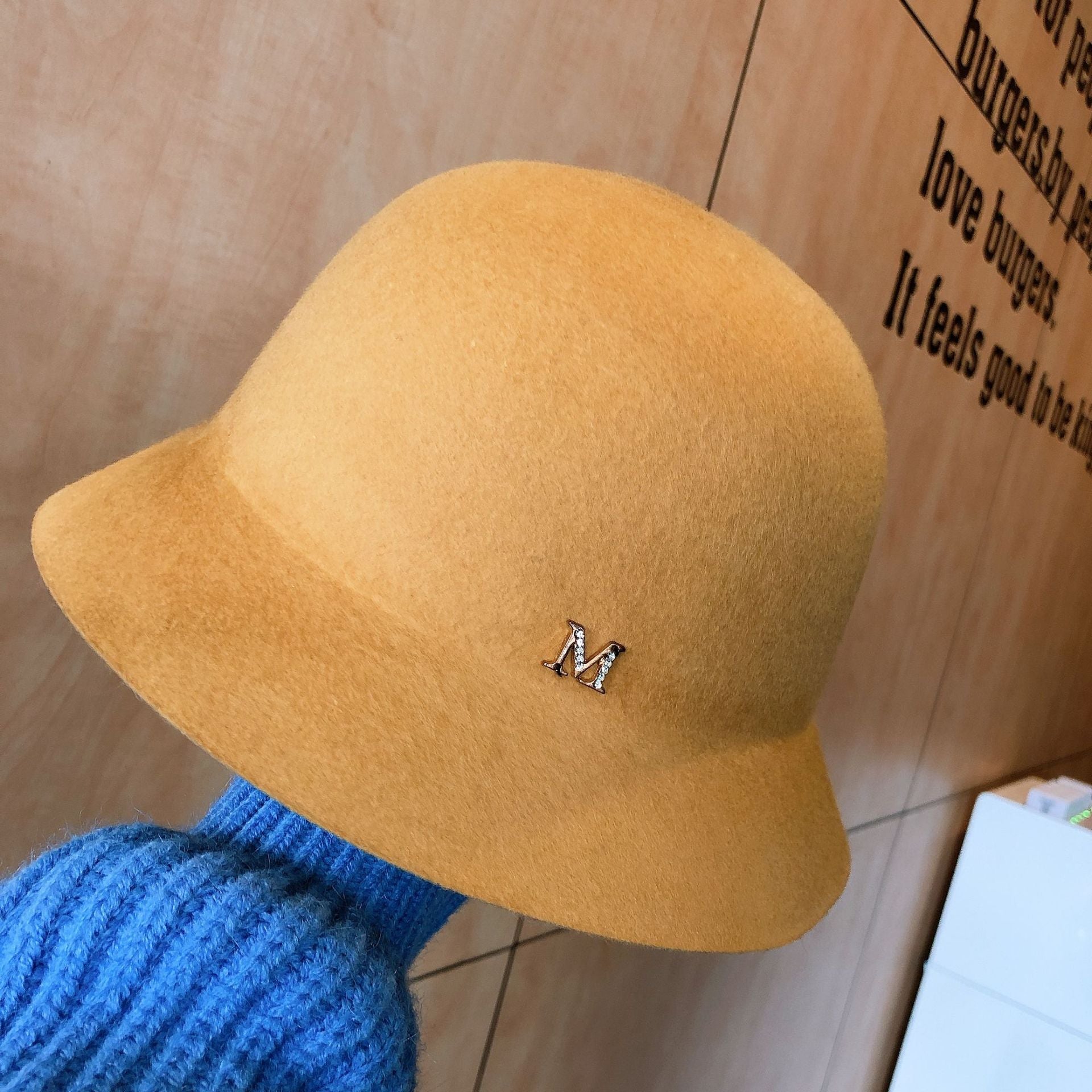 M-Style Wool Felt Bucket Hat - Retro Japanese Fashion