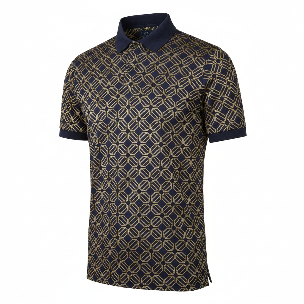 Allover Print Polo Slim Fit