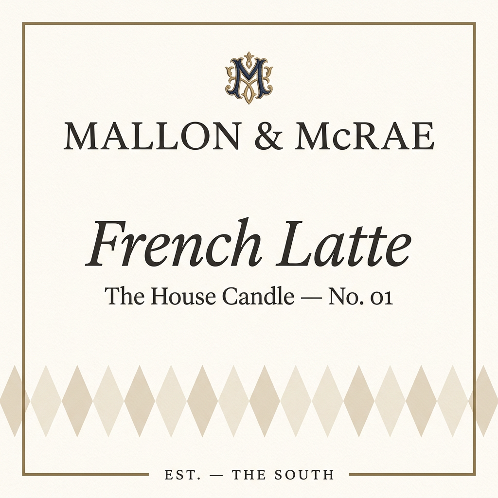 MM Candle French Latte label